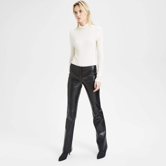 Theory Pants - Theory Boot Cut Leather Pants